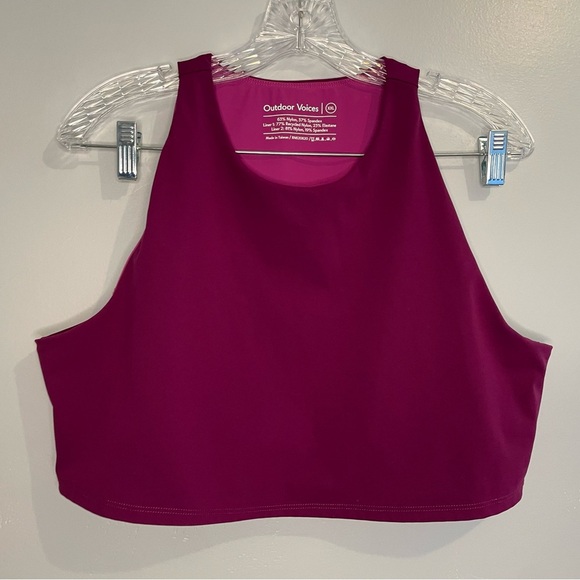 Outdoor Voices Women's XXL Zoom Crop Top Grape Jam Racerback EUC - Picture 8 of 16